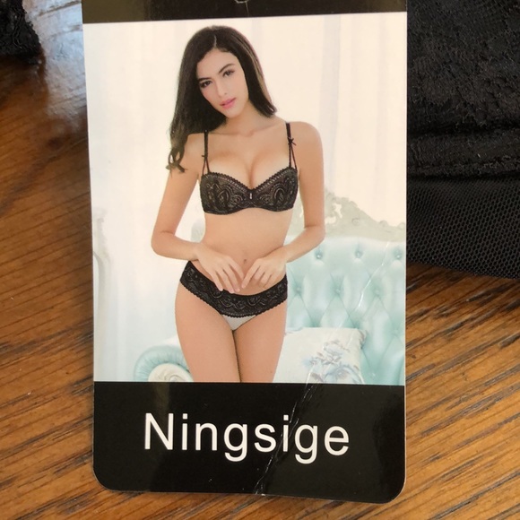New Women’s Black bra with lace.  Size 34B.  Ningsige. - Picture 8 of 9